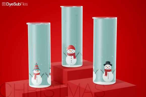 Christmas Snowman DyeSub Tumbler Wrap