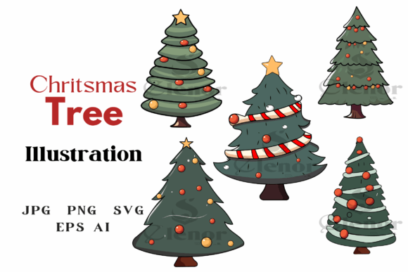 Christmas Tree Vector Art PNG SVG EPS