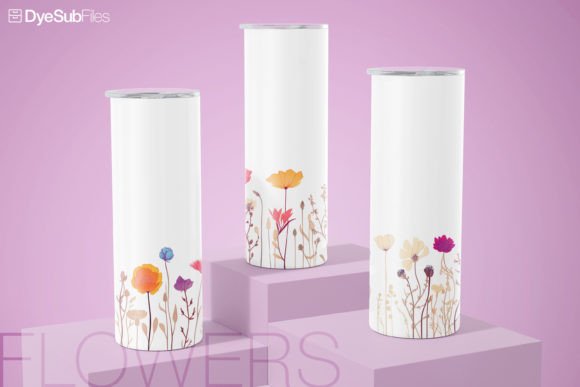 Colorful Flower Tumbler 20oz Wrap