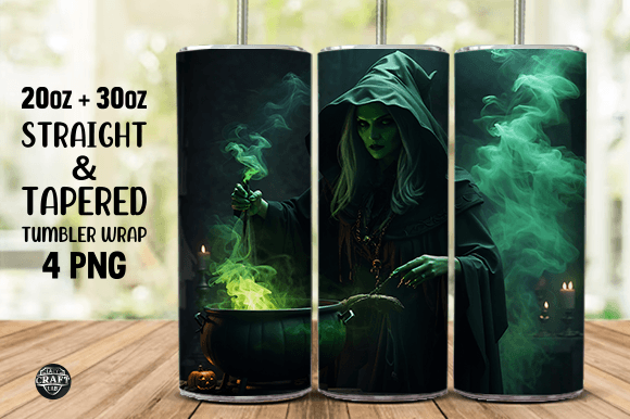 Halloween Witch Tumbler Wrap 20oz Sublim