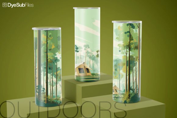 Wilderness Camping Outdoors Tumbler Wrap