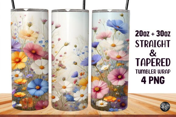 Wildflowers Tumbler Wrap Design