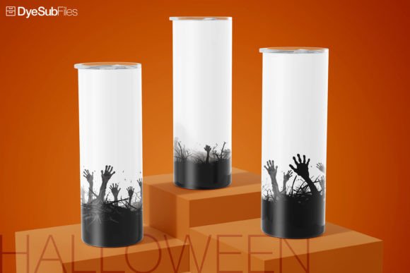 Zombie Halloween DyeSub Tumbler Wrap